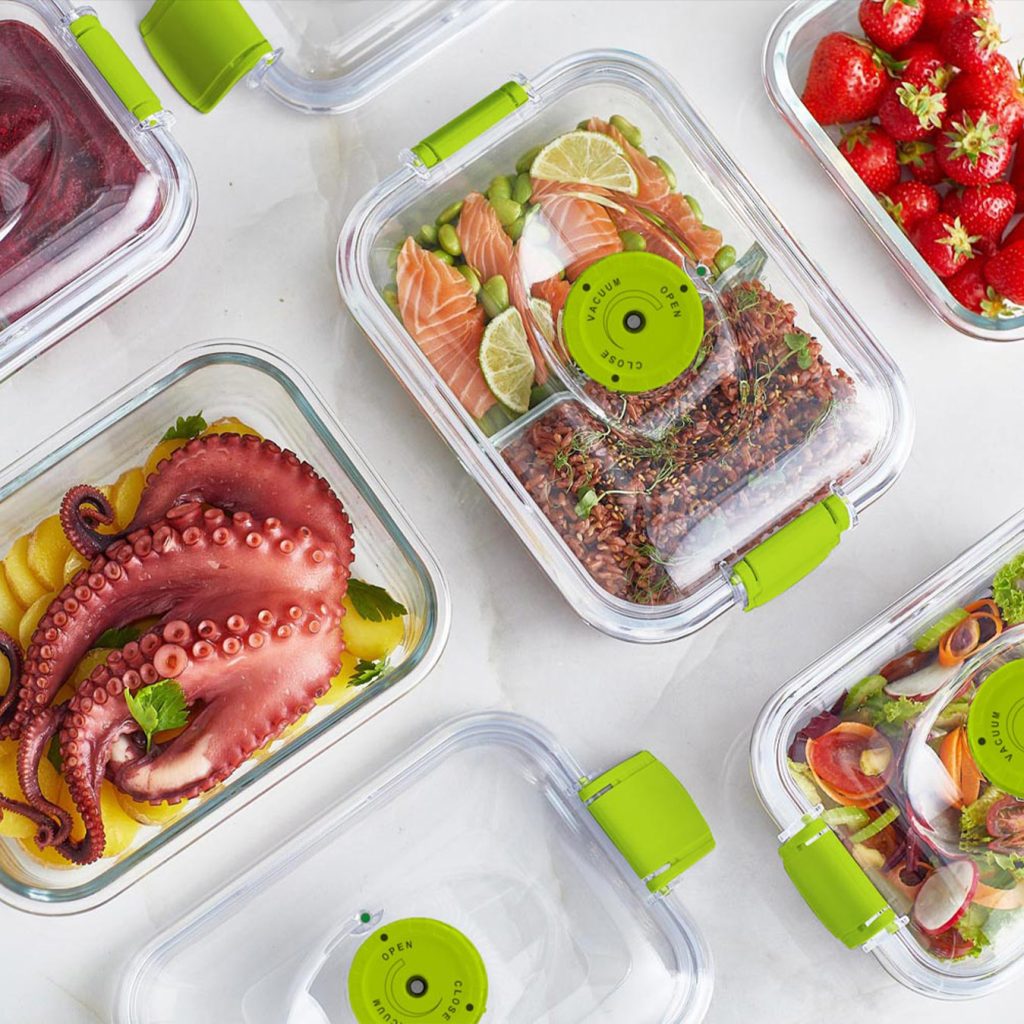 Vacuum Container Made In VACUUM CONTAINER, L, GLASS, WITH DIVIDER - Vacumetto